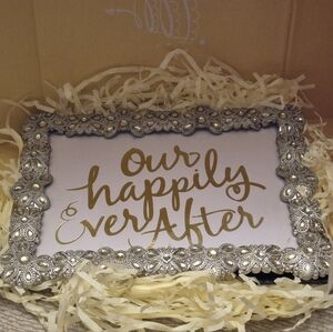 Decorative Frame with Gold Script